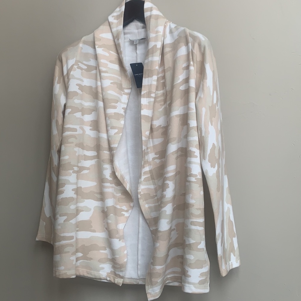 Lucky Brand Camo Open-Front Cardigan NWT - Picture 2 of 12